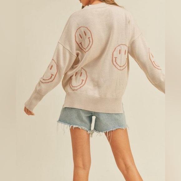 EUC Miou Muse Patterned Smiley Sweater SZ S - Picture 3 of 9